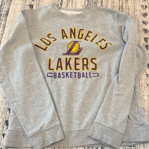 Fanatics Gray Los Angeles Lakers Crewneck Sweatshirt